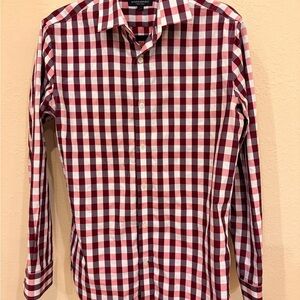 Banana Republic Red and White Checkered Shirt